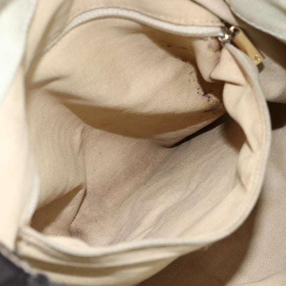 CHANEL COCO Markenkette Umhängetasche Canvas Schwarz Gold CC Auth BA10872