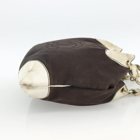 CHANEL COCO Markenkette Umhängetasche Canvas Schwarz Gold CC Auth BA10872