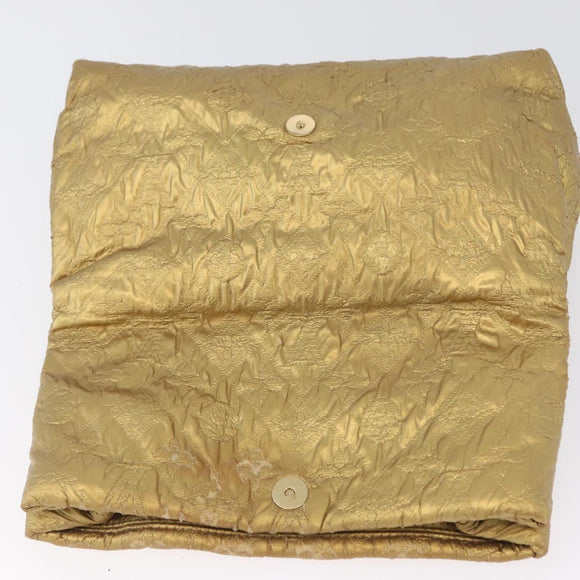 LOUIS VUITTON Monogram lime light Clutch MM Clutch Bag Gold LV Auth BA10873