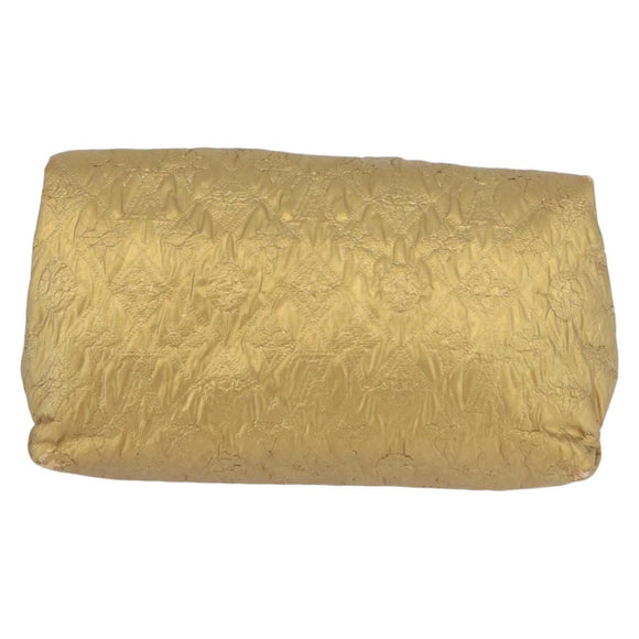 LOUIS VUITTON Monogram lime light Clutch MM Clutch Bag Gold LV Auth BA10873