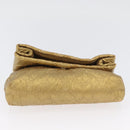 LOUIS VUITTON Monogram lime light Clutch MM Clutch Bag Gold LV Auth BA10873-6
