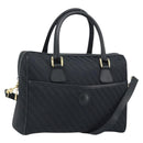 GUCCI Hand Bag Canvas 2way Black Gold 000 58 0256 Auth BA10874-1