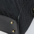 GUCCI Hand Bag Canvas 2way Black Gold 000 58 0256 Auth BA10874-14