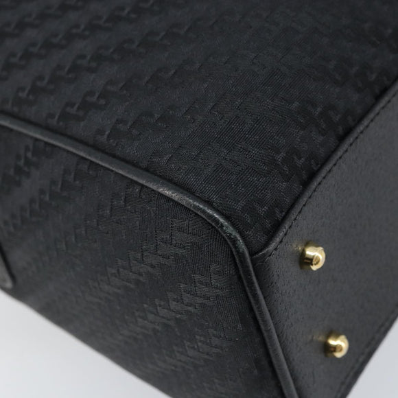 GUCCI Hand Bag Canvas 2way Black Gold 000 58 0256 Auth BA10874