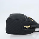 GUCCI Hand Bag Canvas 2way Black Gold 000 58 0256 Auth BA10874-4