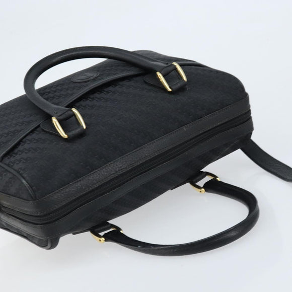 GUCCI Hand Bag Canvas 2way Black Gold 000 58 0256 Auth BA10874