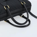 GUCCI Hand Bag Canvas 2way Black Gold 000 58 0256 Auth BA10874-7