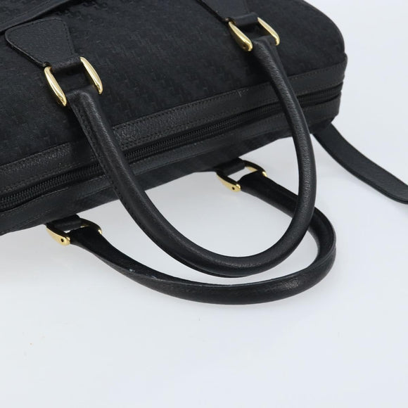 GUCCI Hand Bag Canvas 2way Black Gold 000 58 0256 Auth BA10874