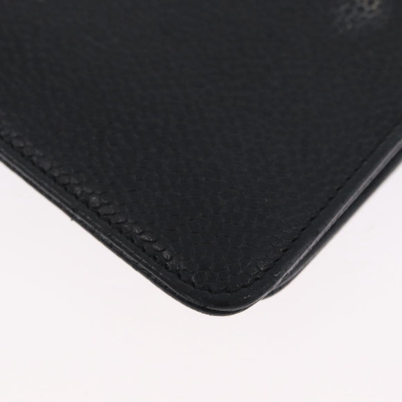 CHANEL Day Planner Cover Caviar Skin Black Gold CC Auth BA10875