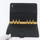 CHANEL Tagesplaner-Hülle Kaviarleder Schwarz Gold CC Auth BA10875-9