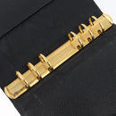 CHANEL Tagesplaner-Hülle Kaviarleder Schwarz Gold CC Auth BA10875-18