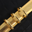 CHANEL Day Planner Cover Caviar Skin Black Gold CC Auth BA10875-20