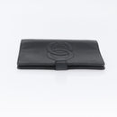 CHANEL Day Planner Cover Caviar Skin Black Gold CC Auth BA10875-4