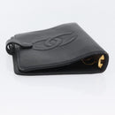 CHANEL Day Planner Cover Caviar Skin Black Gold CC Auth BA10875-6