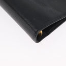 CHANEL Tagesplaner-Hülle Kaviarleder Schwarz Gold CC Auth BA10875-8