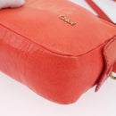 Chloe Schoudertas Leer 2way Rood Goud Authentiek BA10876-17