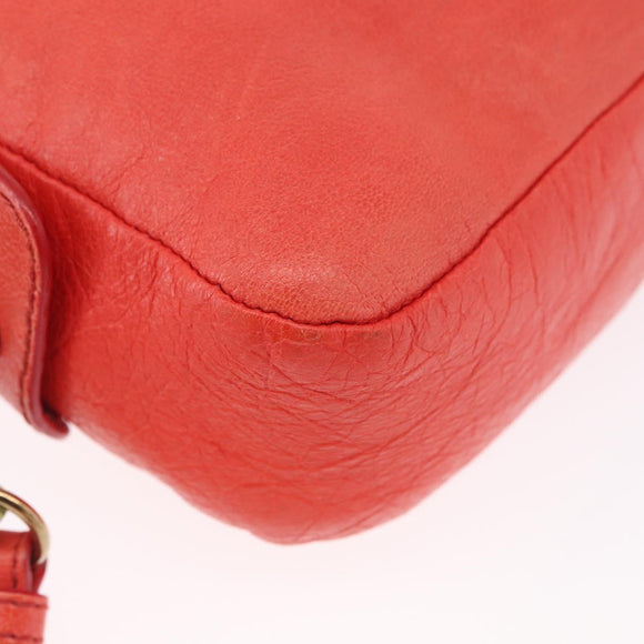 Chloe Schoudertas Leer 2way Rood Goud Authentiek BA10876