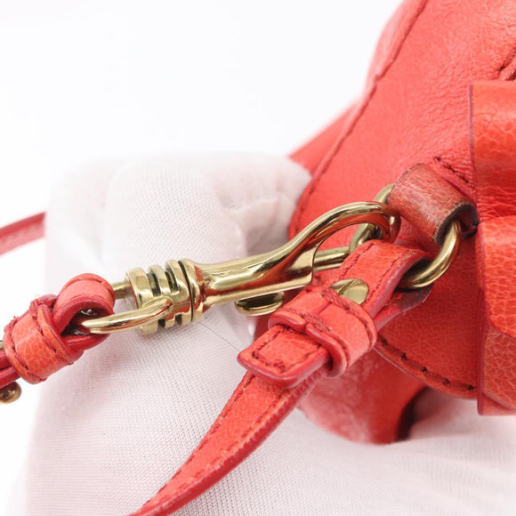 Chloe Schoudertas Leer 2way Rood Goud Authentiek BA10876