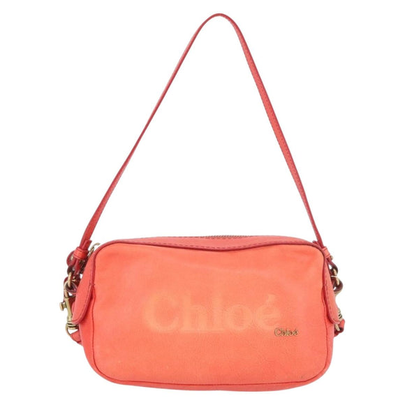 Chloe Schoudertas Leer 2way Rood Goud Authentiek BA10876