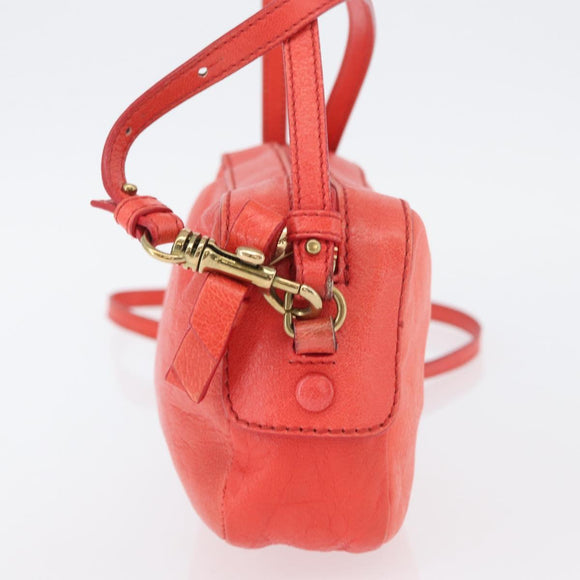 Chloe Schoudertas Leer 2way Rood Goud Authentiek BA10876