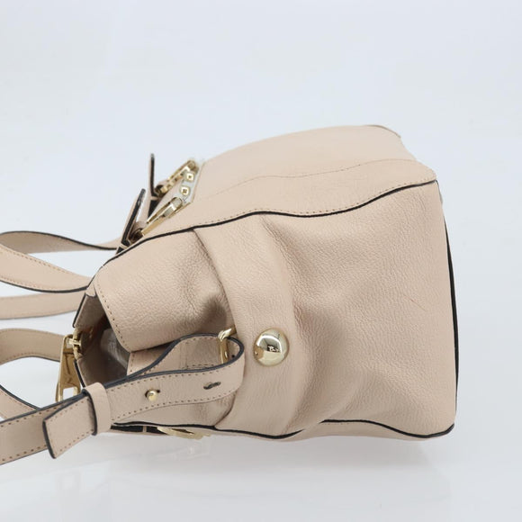 Chloe Hand Bag 2way Pink Gold Auth BA10878