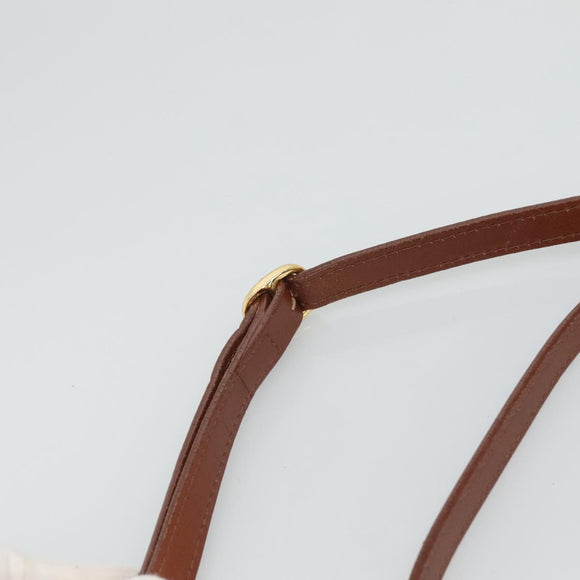 Burberrys Shoulder Bag Leather Brown Gold Auth BA1088