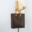 LOUIS VUITTON Monogram Sac Plat Hand Bag M51140 LV Auth BA10883-21