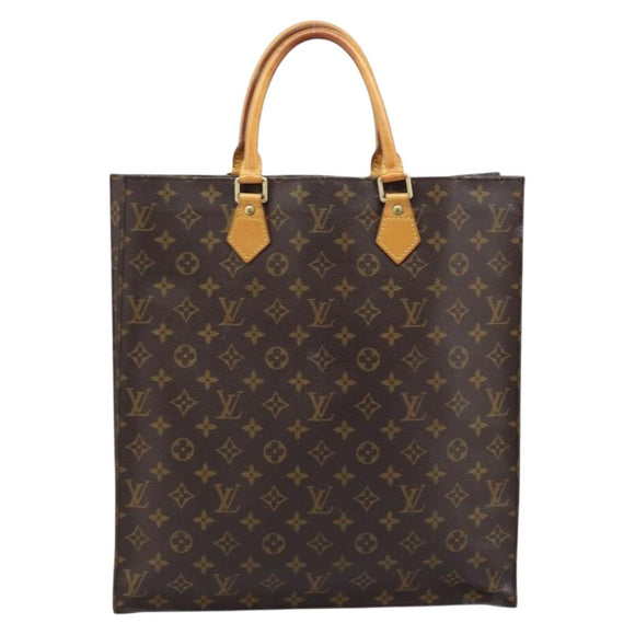 LOUIS VUITTON Monogram Sac Plat Hand Bag M51140 LV Auth BA10883