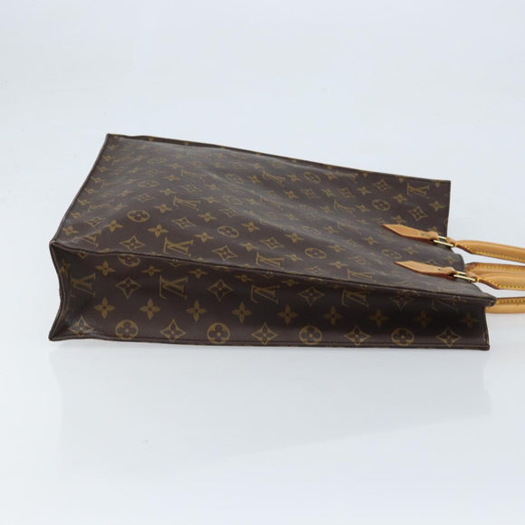LOUIS VUITTON Monogram Sac Plat Hand Bag M51140 LV Auth BA10883