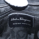 Salvatore Ferragamo Chain Vala Shoulder Bag Nylon Black Auth BA10885-12