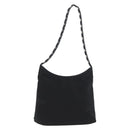 Salvatore Ferragamo Chain Vala Shoulder Bag Nylon Black Auth BA10885-1