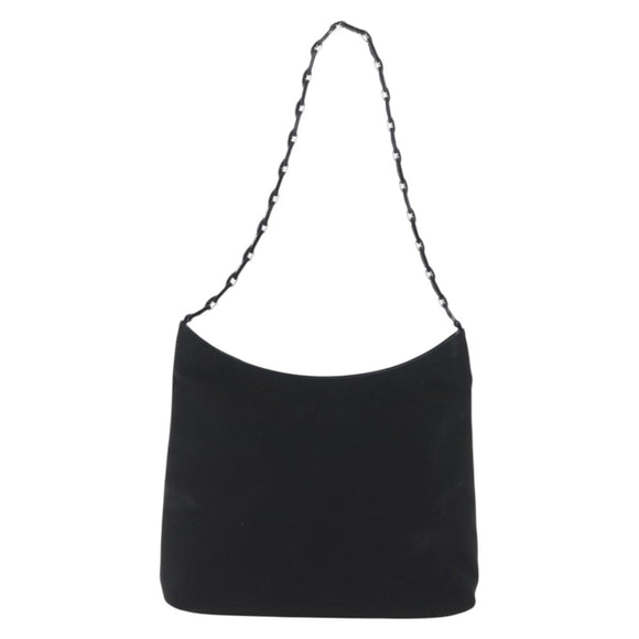 Salvatore Ferragamo Chain Vala Shoulder Bag Nylon Black Auth BA10885