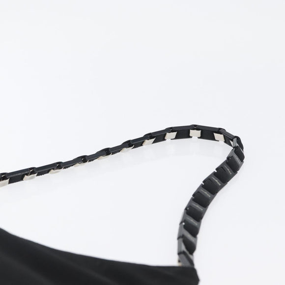 Salvatore Ferragamo Chain Vala Shoulder Bag Nylon Black Auth BA10885