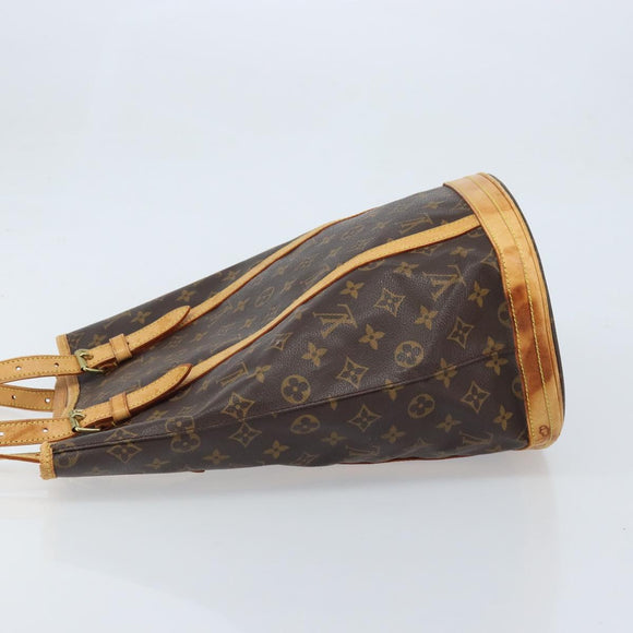 LOUIS VUITTON Monogram Bucket GM Shoulder Bag M42236 LV Auth BA10888