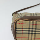 Burberrys Nova Check Shoulder Bag Canvas Brown Gold Auth BA1089-8