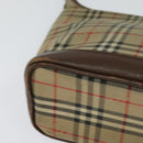 Burberrys Nova Check Shoulder Bag Canvas Brown Gold Auth BA1089-16