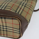 Burberrys Nova Check Shoulder Bag Canvas Brown Gold Auth BA1089-17