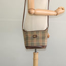 Burberrys Nova Check Shoulder Bag Canvas Brown Gold Auth BA1089-21
