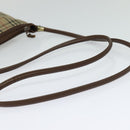 Burberrys Nova Check Shoulder Bag Canvas Brown Gold Auth BA1089-7