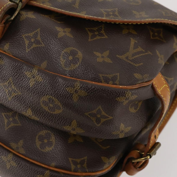 LOUIS VUITTON Monogram Saumur 30 Shoulder Bag M42256 LV Auth BA10892