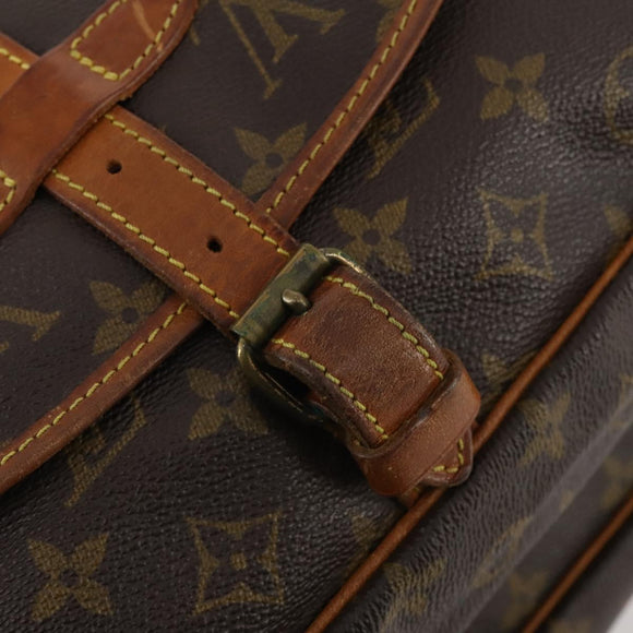 LOUIS VUITTON Monogram Saumur 30 Shoulder Bag M42256 LV Auth BA10892