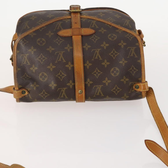 LOUIS VUITTON Monogram Saumur 30 Shoulder Bag M42256 LV Auth BA10892