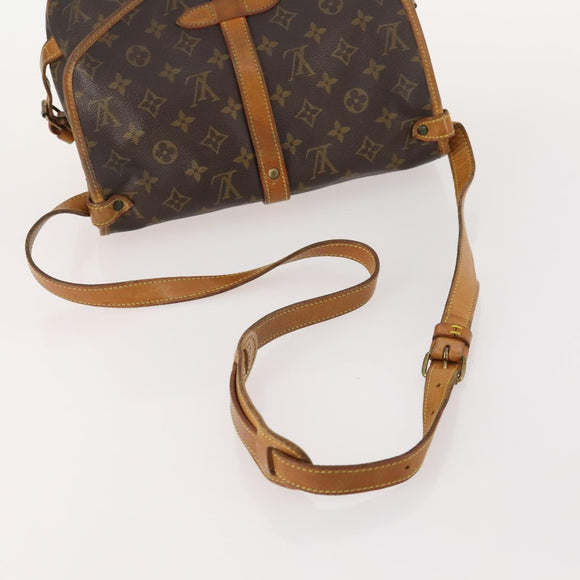 LOUIS VUITTON Monogram Saumur 30 Shoulder Bag M42256 LV Auth BA10892