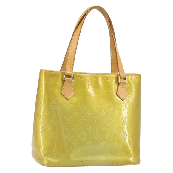LOUIS VUITTON Monogram Vernis Houston Hand Bag Gris M91053 LV Auth BA10897