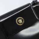 Gianni Versace Tote Bag Patent leather Black Gold Auth BA10900-14
