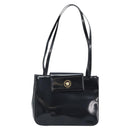Gianni Versace Tote Bag Patent leather Black Gold Auth BA10900-2