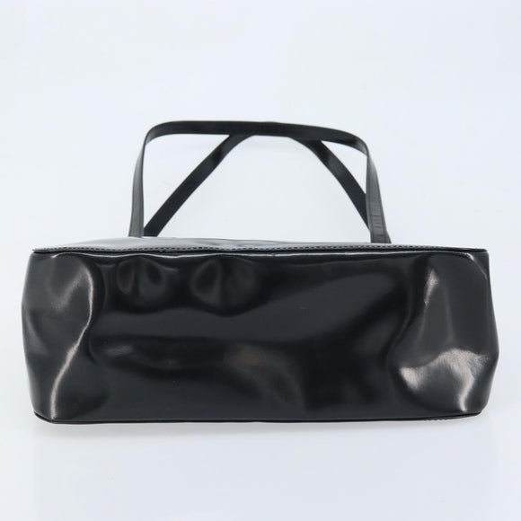 Gianni Versace Tote Bag Patent leather Black Gold Auth BA10900