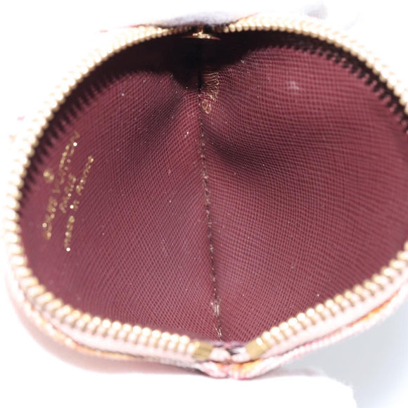 LOUIS VUITTON Monogram Mini Porte Monnaie Ron Coin Purse Red M92462 Auth BA10901