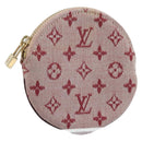 LOUIS VUITTON Monogram Mini Porte Monnaie Ron Coin Purse Red M92462 Auth BA10901-1