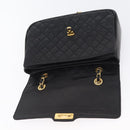 BALLY Chain Shoulder Bag Leather Black Gold Auth BA10906-10